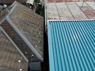 ドローンで撮影した屋根